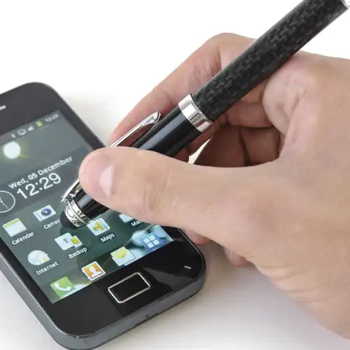 Carbon Fibre Soft Stylus Ball Pen